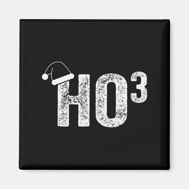 Rolig Ho Ho Ho Ho3 Matematiklärare Tomtehatt Jul Magnet (Framsidan)
