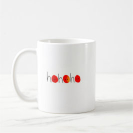 Rolig Ho Ho Ho Röd Näsa Handmålad Julmugg Kaffemugg