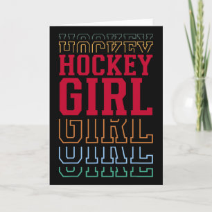 Rolig Hockey Flick Text Dotter Ungdom Barn Kort