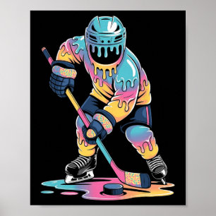 Rolig Hockey Glass Strilande Pojkar Ungdomshockey Poster