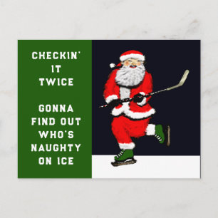 Rolig Hockey Jul Helg Vykort