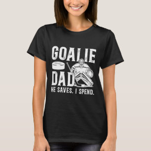 Rolig Hockey Målvakt Pappa Till En Hockey Målvakt T Shirt