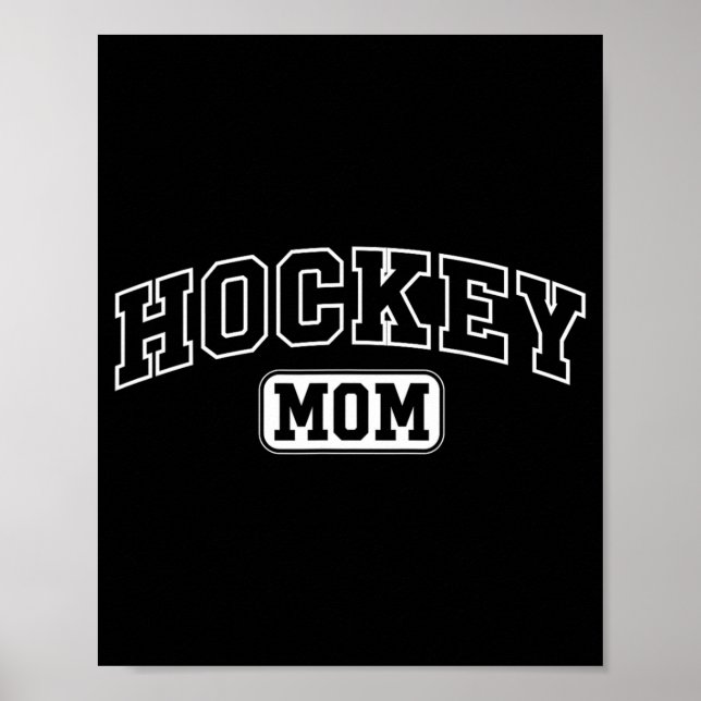 Rolig Hockey Mamma Atletisk Bokstavsmoder Dag Poster (Framsidan)