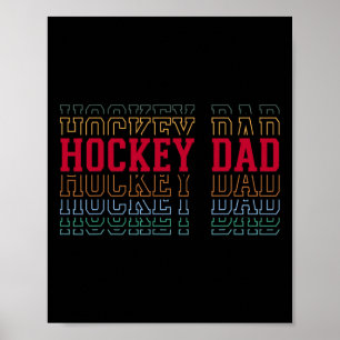 Rolig Hockey Pappa Text Fader Tränare Spelare Poster