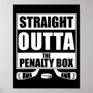 Rolig Hockey Rakt Ut Ur Straffelådan Poster