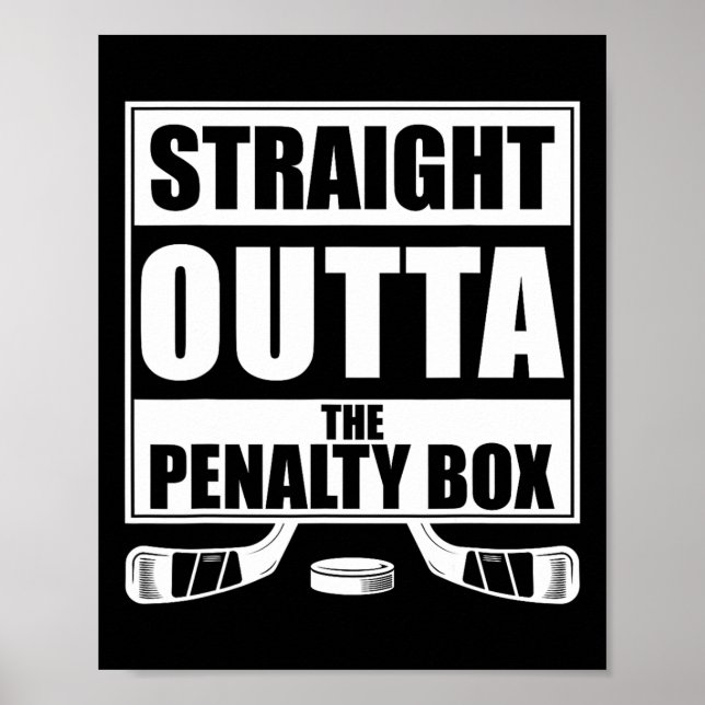 Rolig Hockey Rakt Ut Ur Straffelådan  Poster (Framsidan)