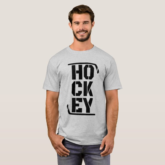 Rolig Hockey T Shirt (Hel framsida)