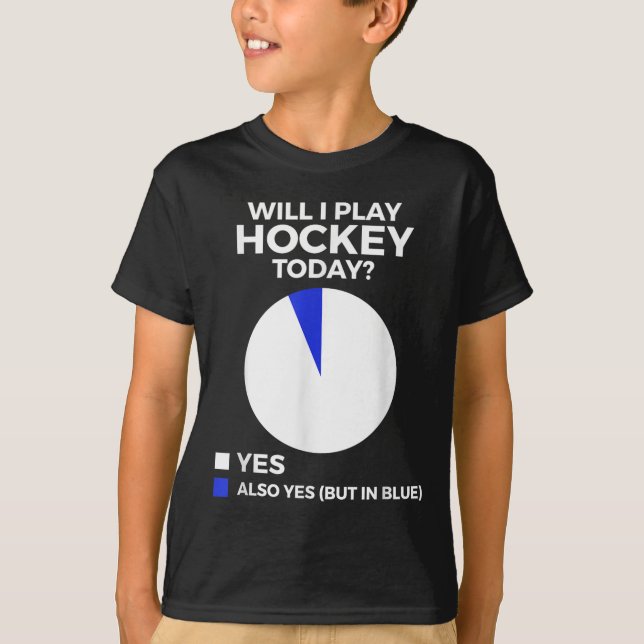 Rolig Hockey  T Shirt (Framsida)