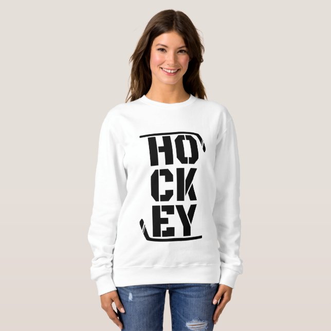 Rolig Hockey T Shirt (Hel framsida)