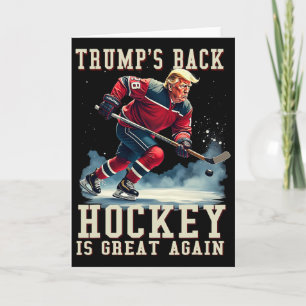 Rolig Hockey Trump Spelare Cool Vintage Ishockey Kort