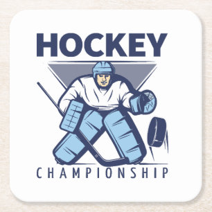 Rolig hockey underlägg papper kvadrat