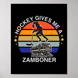 Rolig Hockey Zamboner Älskare Pojkar Flickor Män K Poster