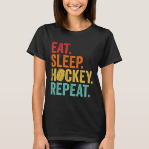 Rolig hockeykonst för pojkar barn män vuxna vintag t shirt