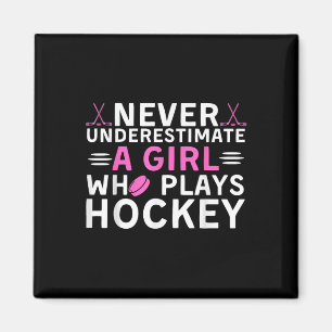 Rolig hockeykonst för tjejer kvinnor landhockey sp magnet