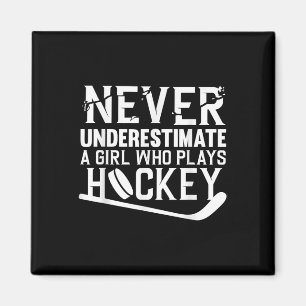 Rolig hockeykonst för tjejer kvinnor landhockey sp magnet
