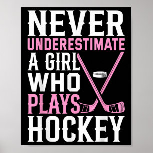 Rolig hockeykonst för tjejer kvinnor landhockey sp poster