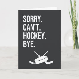 Rolig Hockeykort Nätpojke Kanada Målvakt Akvarell Kort