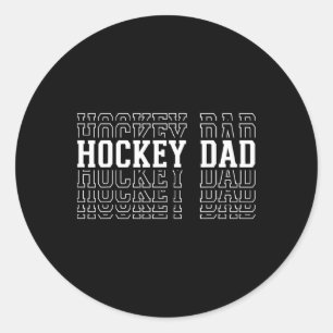 Rolig Hockeypappa Lagertext Pappa Tränare Spelare Runt Klistermärke