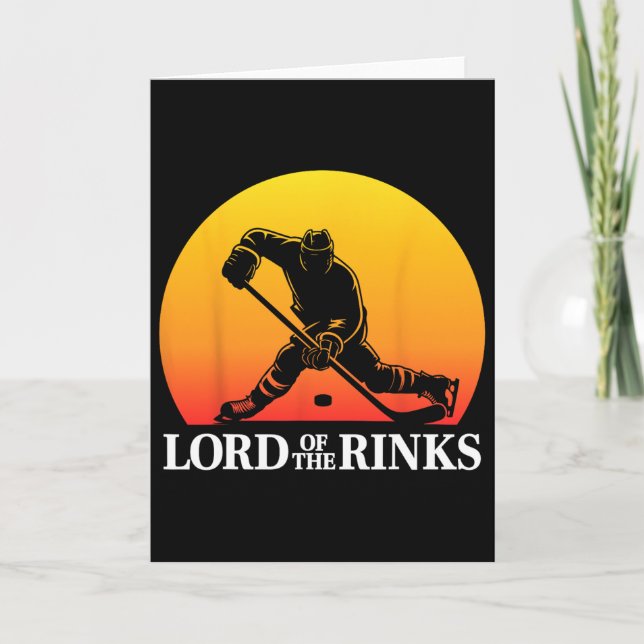 Rolig Hockeyspelare Rink Puns  Kort (Framsida)