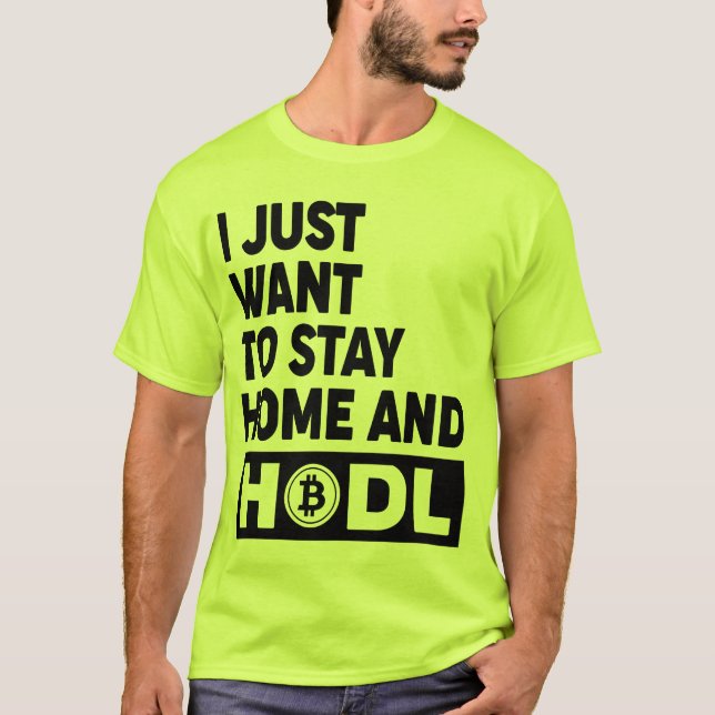 Rolig Hodl Bitcoin Crypto Present T-shirt (tvåsidi (Framsida)