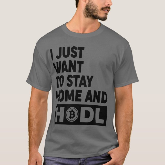 Rolig Hodl Bitcoin Crypto Present T-shirt (tvåsidi (Framsida)