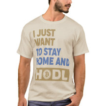 Rolig Hodl Crypto Bitcoin Logo Fram/Bak T-Shirt
