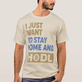 Rolig Hodl Crypto Bitcoin Logo Fram/Bak T-Shirt