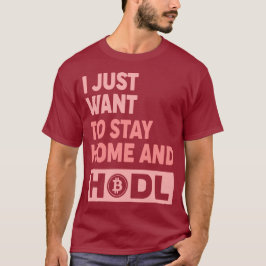 Rolig Hodl Crypto Bitcoin-logotyp Fram/Bak  T-Shir T Shirt