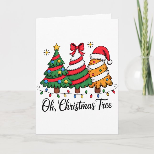 Rolig Högtidsanda God Jul Citat Oh Chri Kort (Framsida)