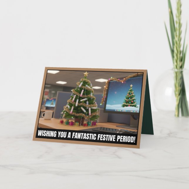 Rolig högtidsperiod jul kort (Framsida)