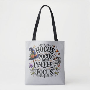 Rolig Hokus Pokus Jag Behöver Kaffe Häxa Tygkasse