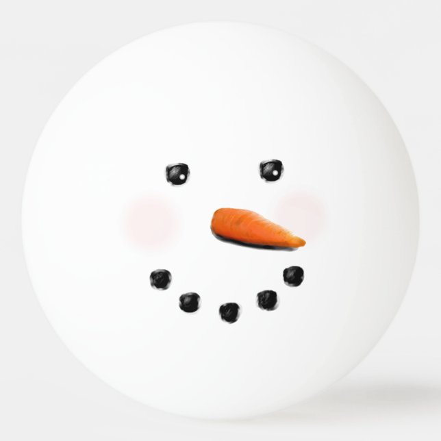 Rolig Holiday Snöman Pingisboll (Framsidan)