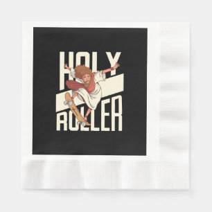 Rolig Holy Roller Skateboardåkande Jesus Pappersservett