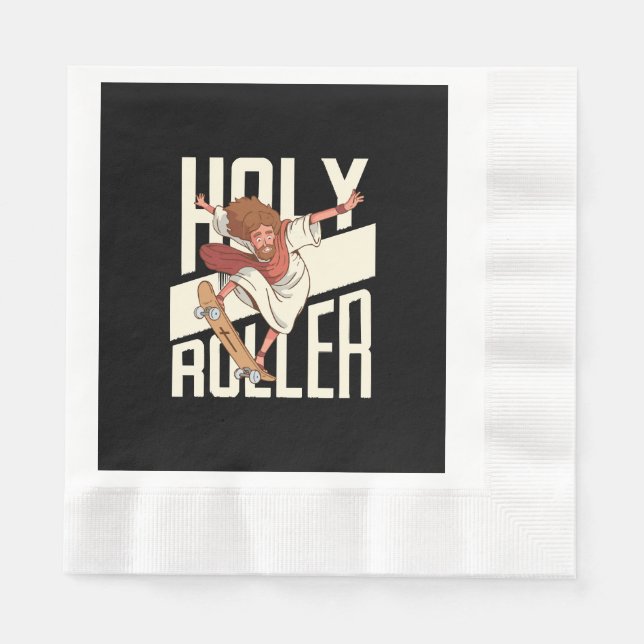 Rolig Holy Roller Skateboardåkande Jesus Pappersservett (Framsidan)