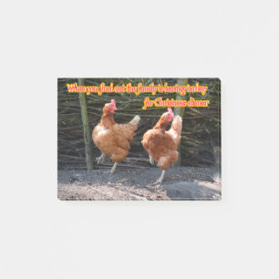 Rolig höna och tupp Memes med rolig bilder Post-it Block