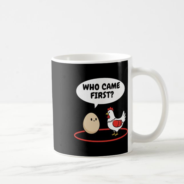 Rolig Höna Vs Ägg Meme Om Hönan Kom Först  Kaffemugg (Höger)