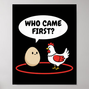 Rolig Höna Vs Ägg Meme Om Hönan Kom Först Poster