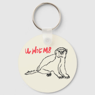 Rolig Honey Badger-citat Nyckelring
