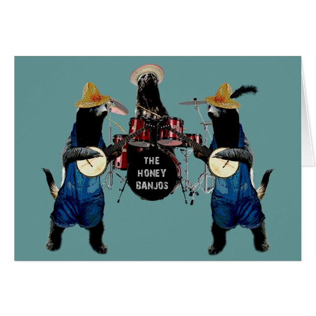 Rolig honey badger hälsningskort (Framsidan Horizontal)