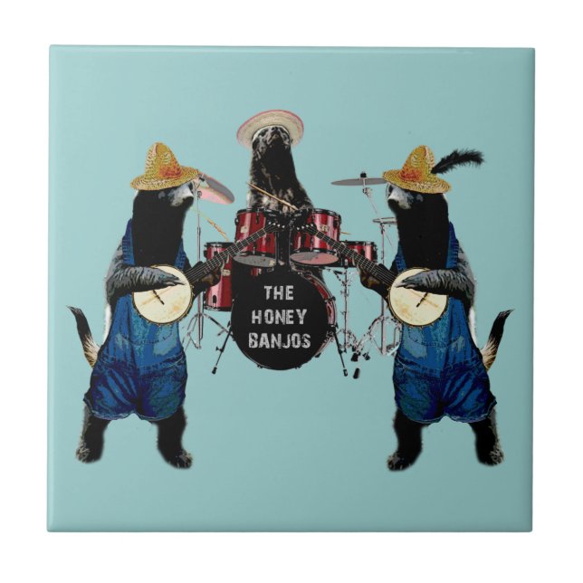 Rolig honey badger kakelplatta (Framsidan)