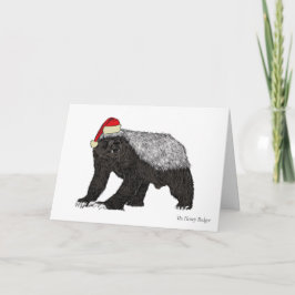 Rolig honungsgrävling badass tomte jul Djur Kort