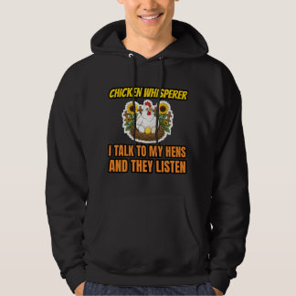 Rolig Hoodie för Kycklingflüstarens Solrosfarm