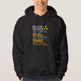 Rolig hoodie med definition av kärnkraftsingenjör