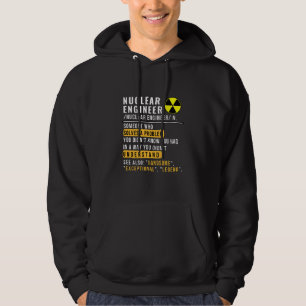 Rolig hoodie med definition av kärnkraftsingenjör