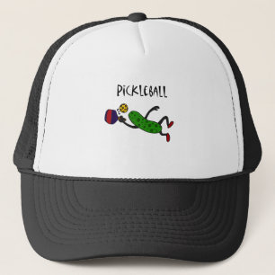 Rolig hoppa knipa som leker Pickleball Keps