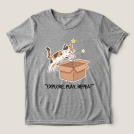 Rolig hoppande katt pojkar t-shirt