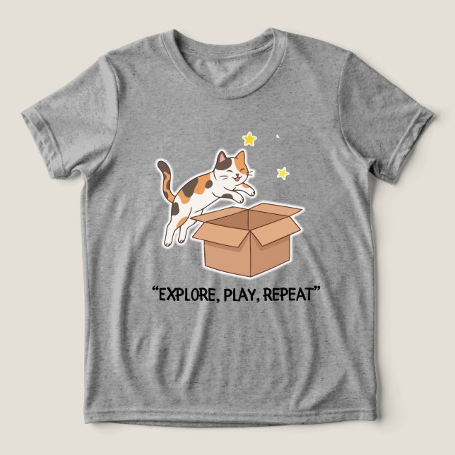 Rolig hoppande katt pojkar t-shirt (Design Framsida)