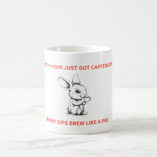 Rolig Hoppy Hour Kaffeintet Kanin Kaffe Kaffemugg
