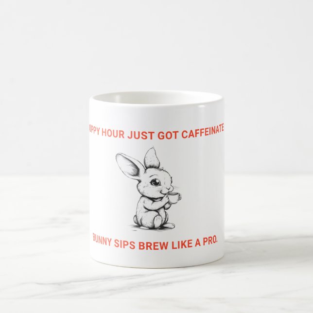 Rolig Hoppy Hour Kaffeintet Kanin Kaffe Kaffemugg (Center)