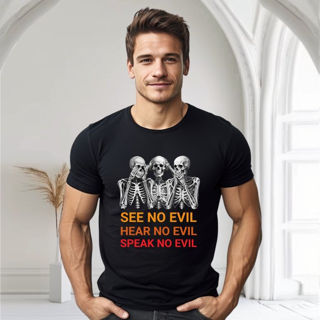 Rolig Höra Tala Se Ingen Ond Halloween T Shirt (Skapare uppladdad)